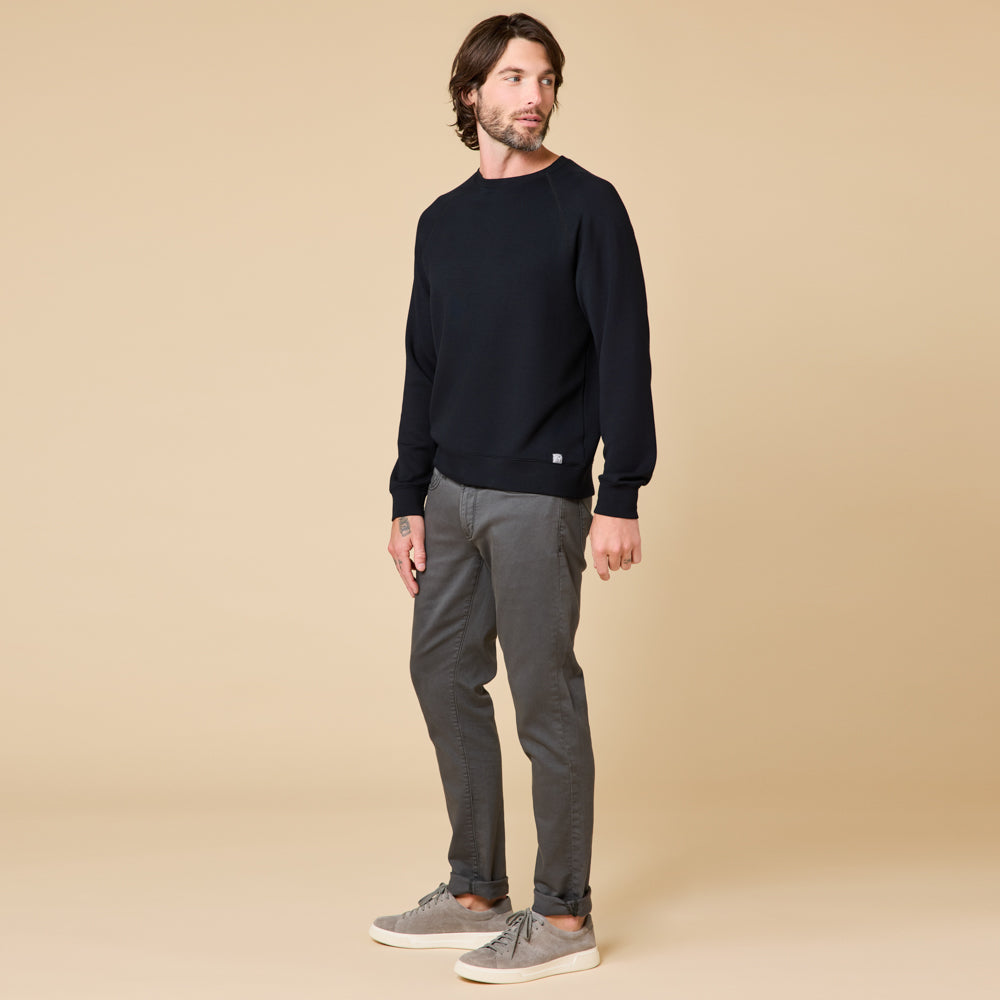 Take 10 Men's DreamTech Raglan Crew Neck Black