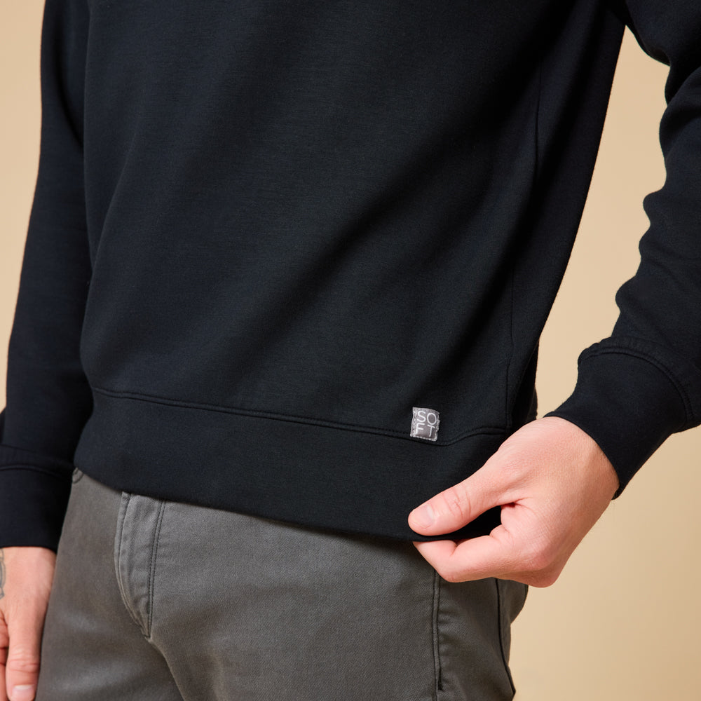 Take 10 Men's DreamTech Raglan Crew Neck Black