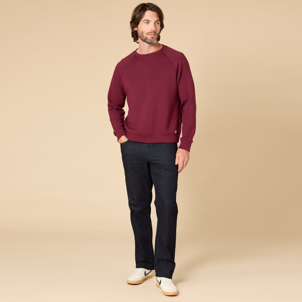 Take 10 Men's DreamTech Raglan Crew Neck Take 10 Men's DreamTech Raglan Crew Neck in Cherry Cola