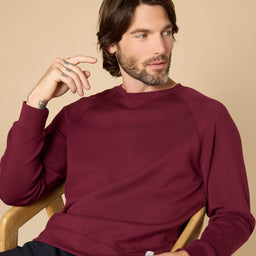 Take 10 Men's DreamTech Raglan Crew Neck Take 10 Men's DreamTech Raglan Crew Neck in Cherry Cola