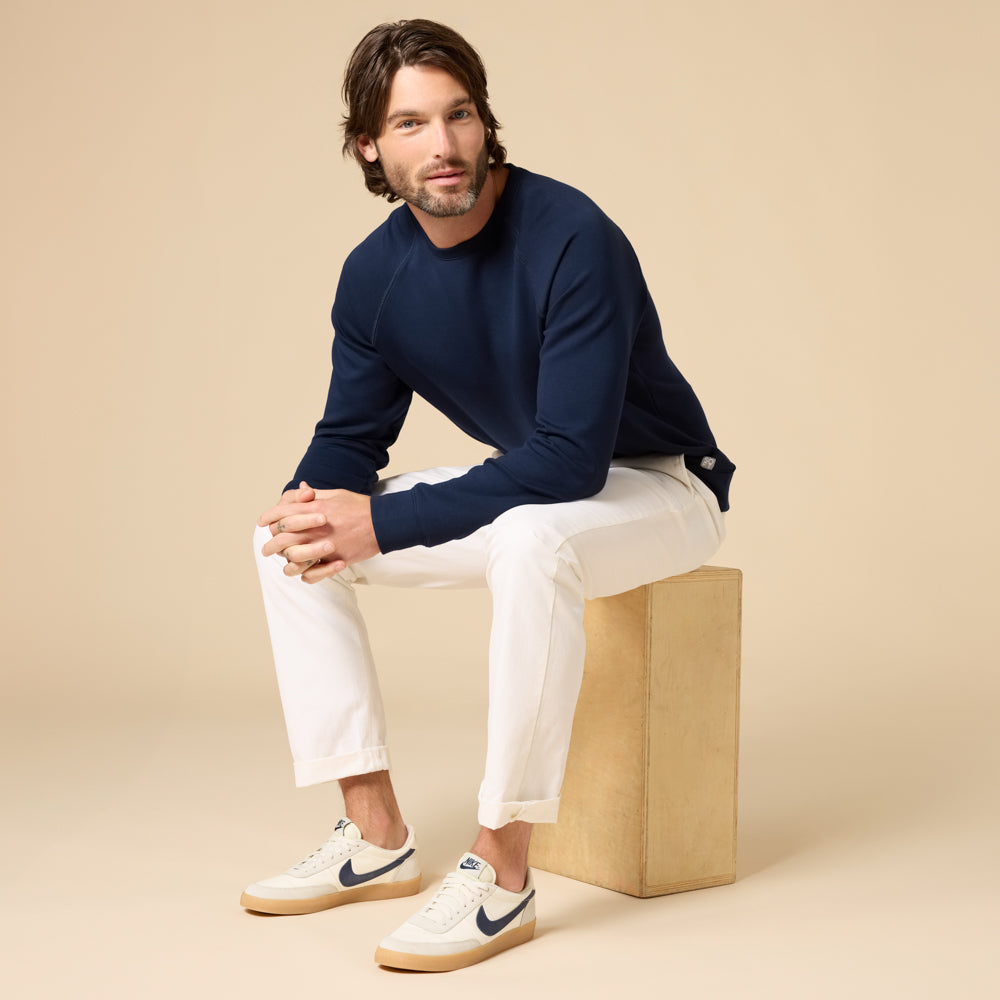 Take 10 Men's DreamTech Raglan Crew Neck Midnight