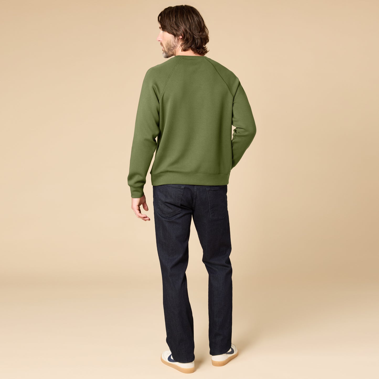 Take 10 Men's DreamTech Raglan Crew Neck in Olive