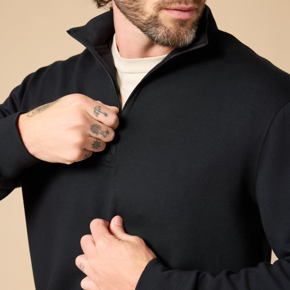 Take 10 Men's DreamTech 1/4 Zip Black