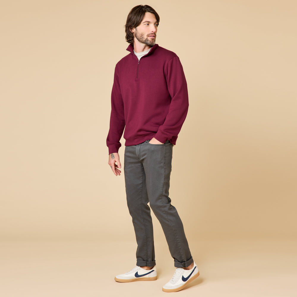 Take 10 Men's DreamTech 1/4 Zip Cherry Cola