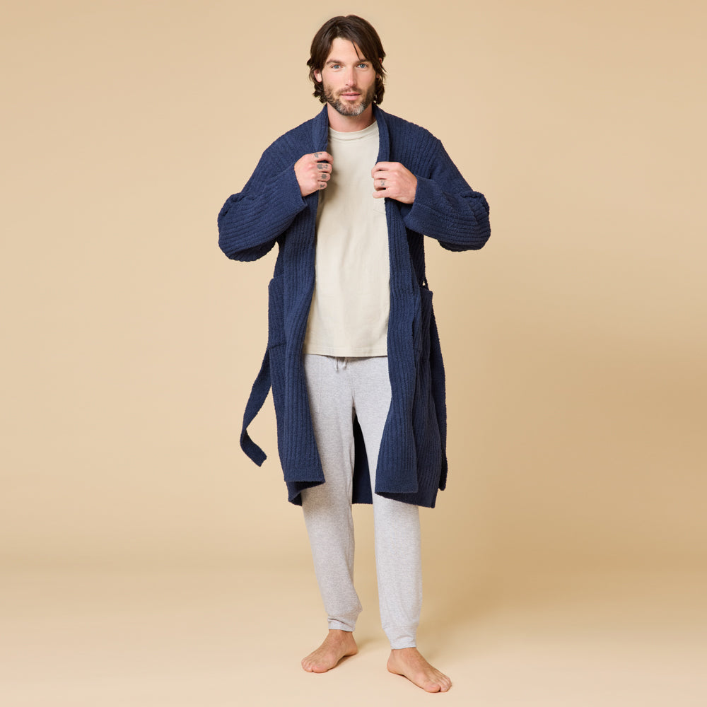 Take 10 Men's Ribbed Marshmallow Robe Midnight