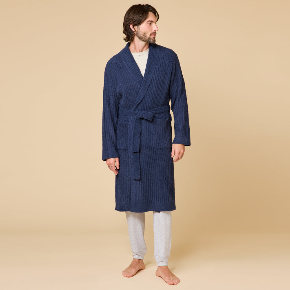 Take 10 Men's Ribbed Marshmallow Robe Midnight