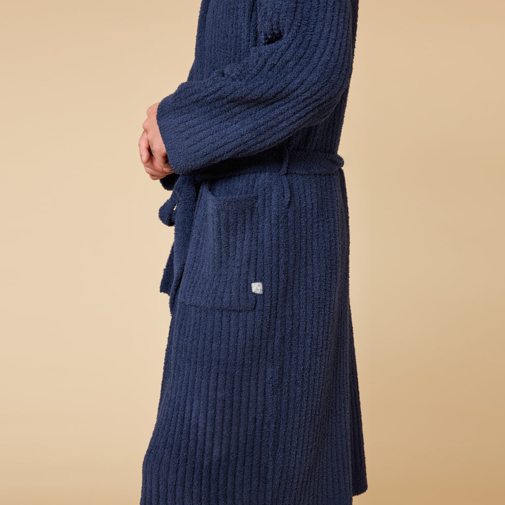 Take 10 Men's Ribbed Marshmallow Robe Midnight