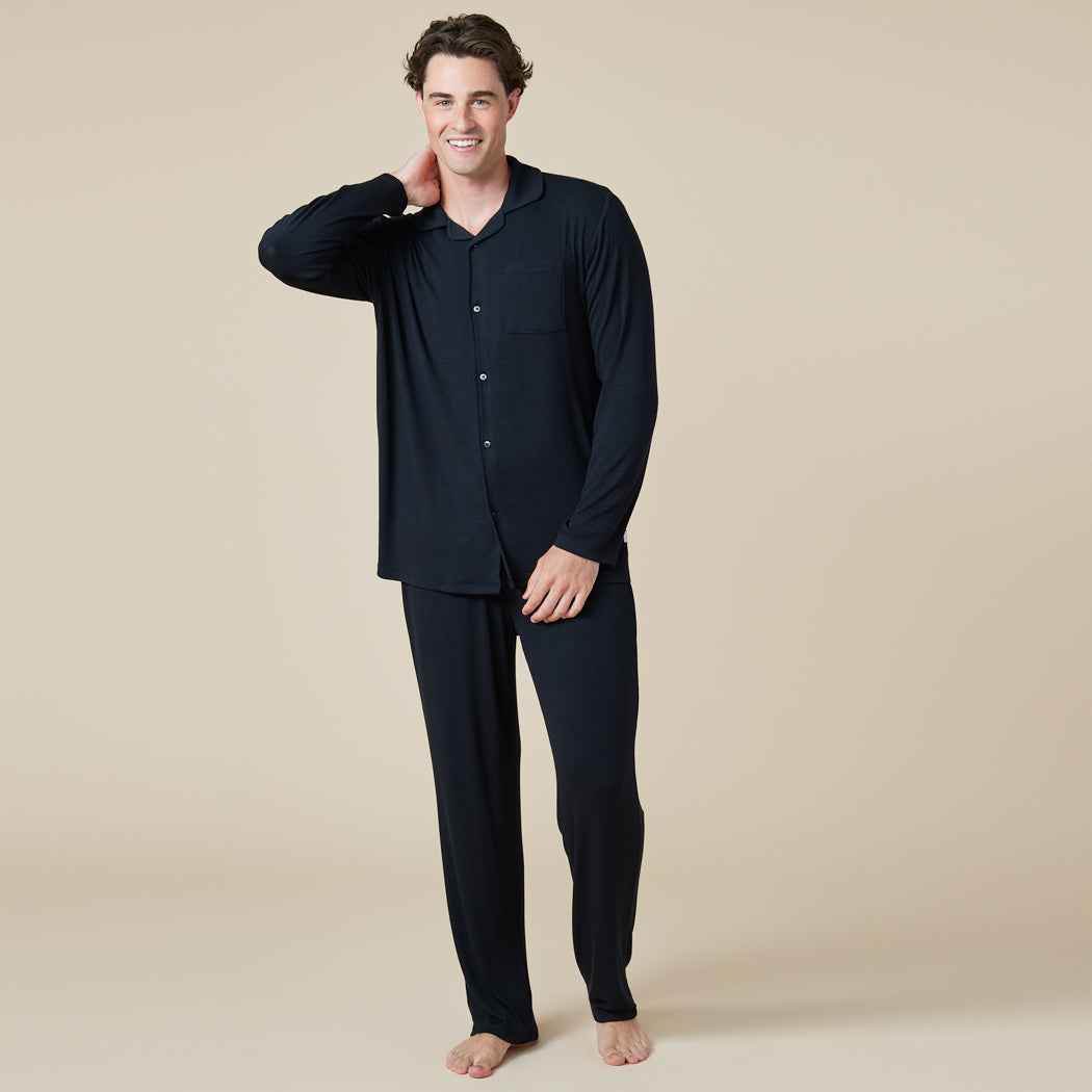 Take 10 Men's Notch Collar PJ Take 10 Men's Notch Collar PJ in Black