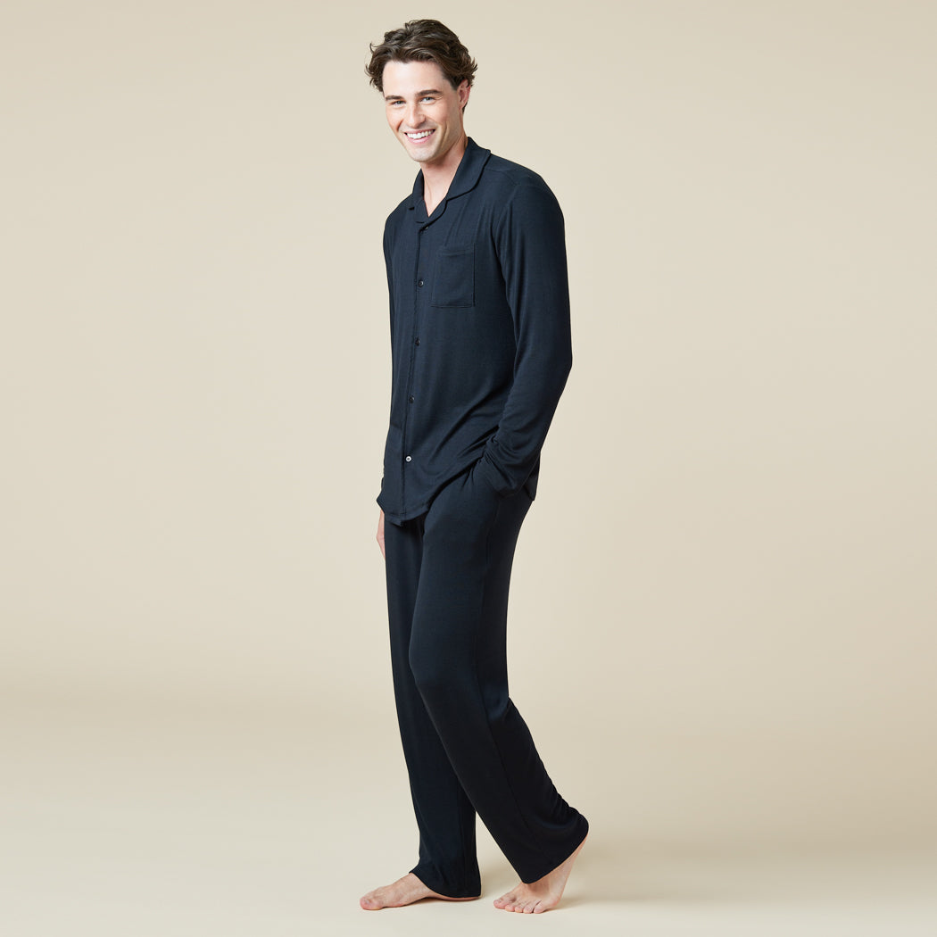 Take 10 Men's Notch Collar PJ Take 10 Men's Notch Collar PJ in Black