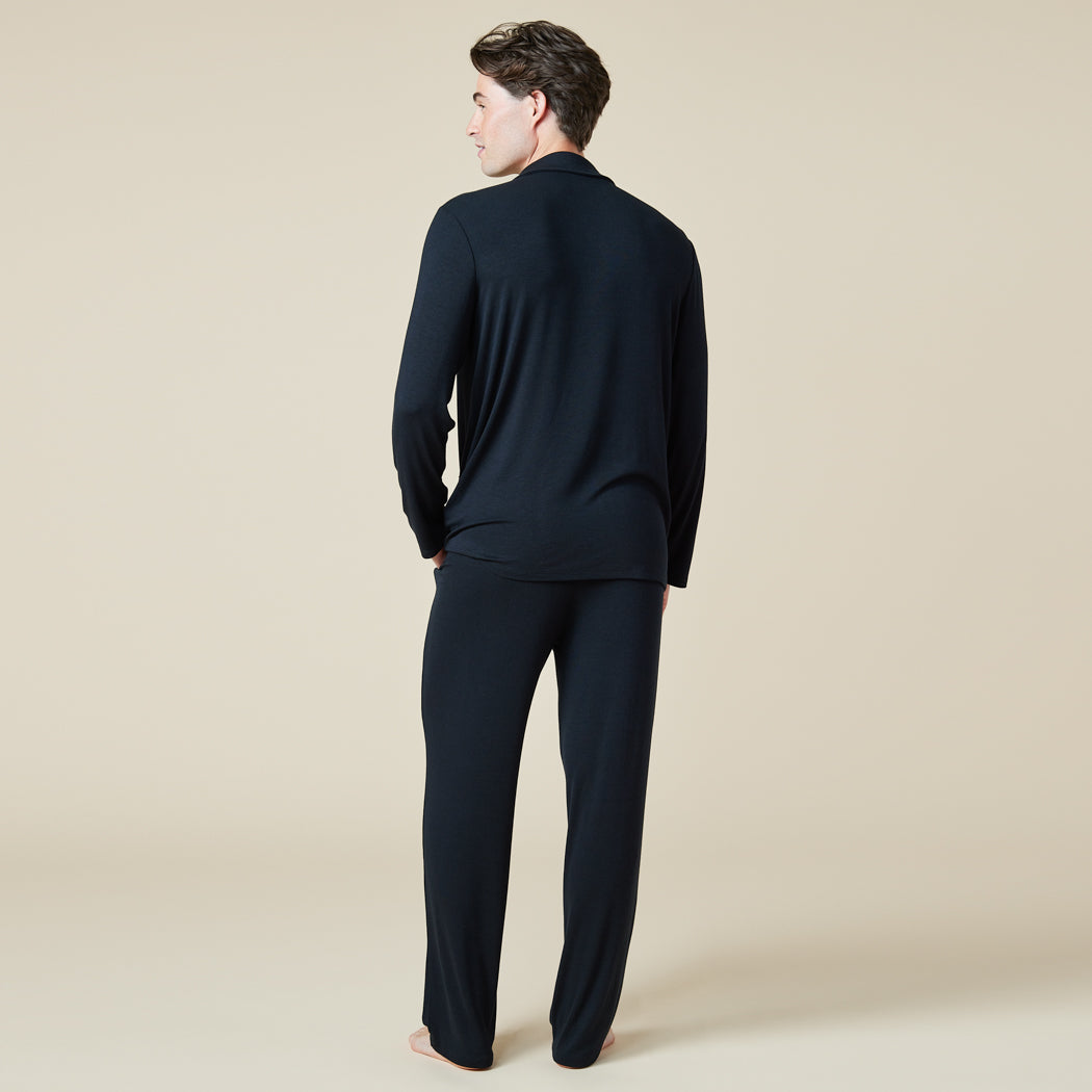 Take 10 Men's Notch Collar PJ Take 10 Men's Notch Collar PJ in Black