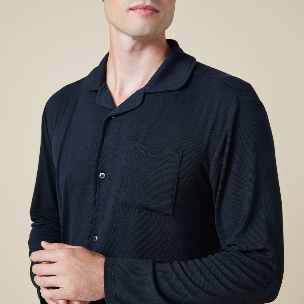 Take 10 Men's Notch Collar PJ Take 10 Men's Notch Collar PJ in Black