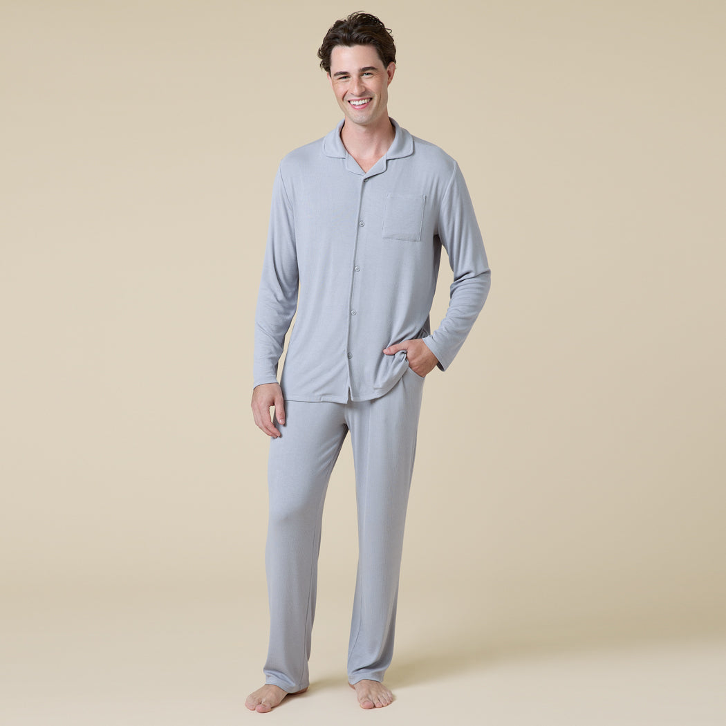 Take 10 Men's Notch Collar PJ Take 10 Men's Notch Collar PJ in Grey