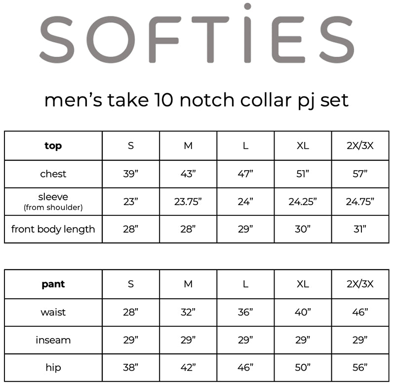 Take 10 Men's Notch Collar PJ Softies