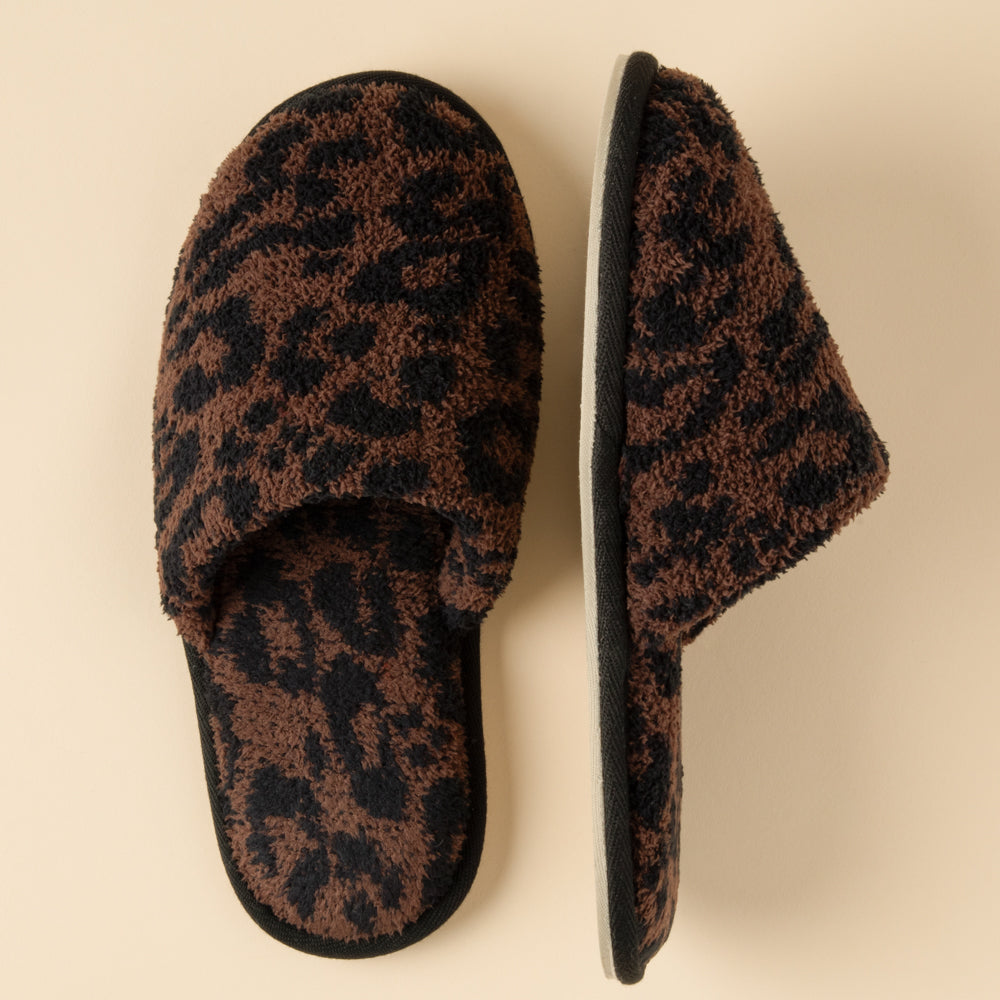Marshmallow Leopard Slippers Wild Espresso