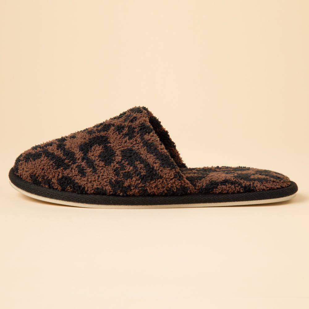 Marshmallow Leopard Slippers Wild Espresso