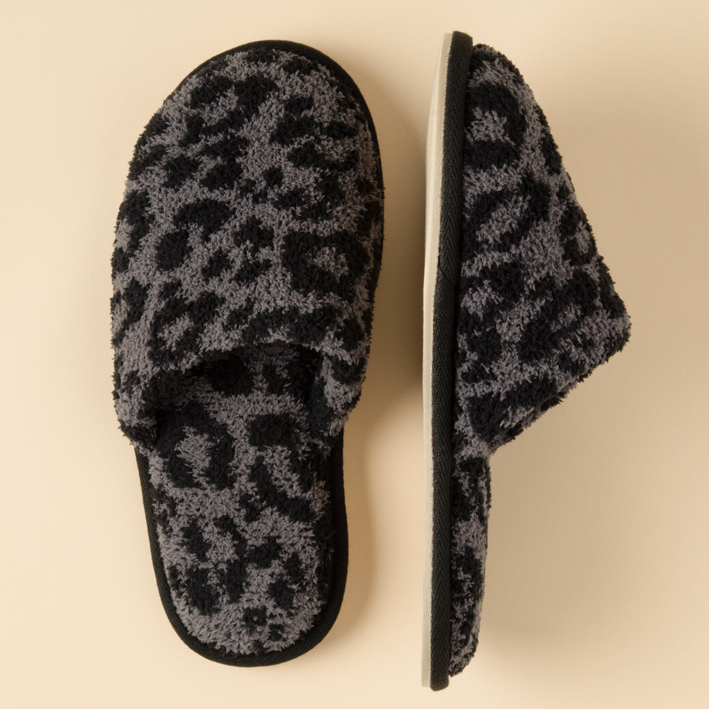 Marshmallow Leopard Slippers Wild Grey