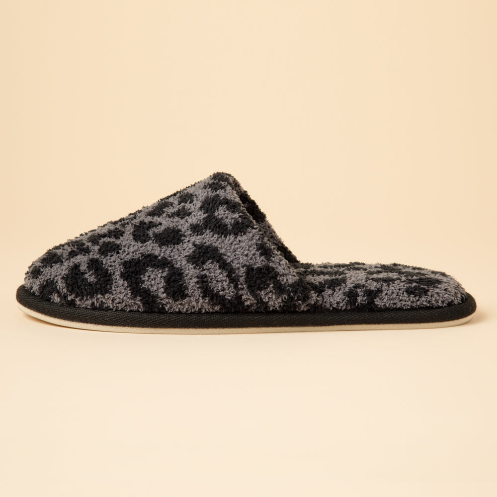 Marshmallow Leopard Slippers Wild Grey