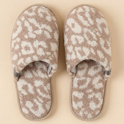 Marshmallow Leopard Slippers Marshmallow Leopard Slippers in Wild Almond