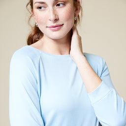 Dream 3/4 Sleeve Boat Neck Top and Short Set Dream 3/4 Sleeve Boat Neck Top and Short Set in Surf