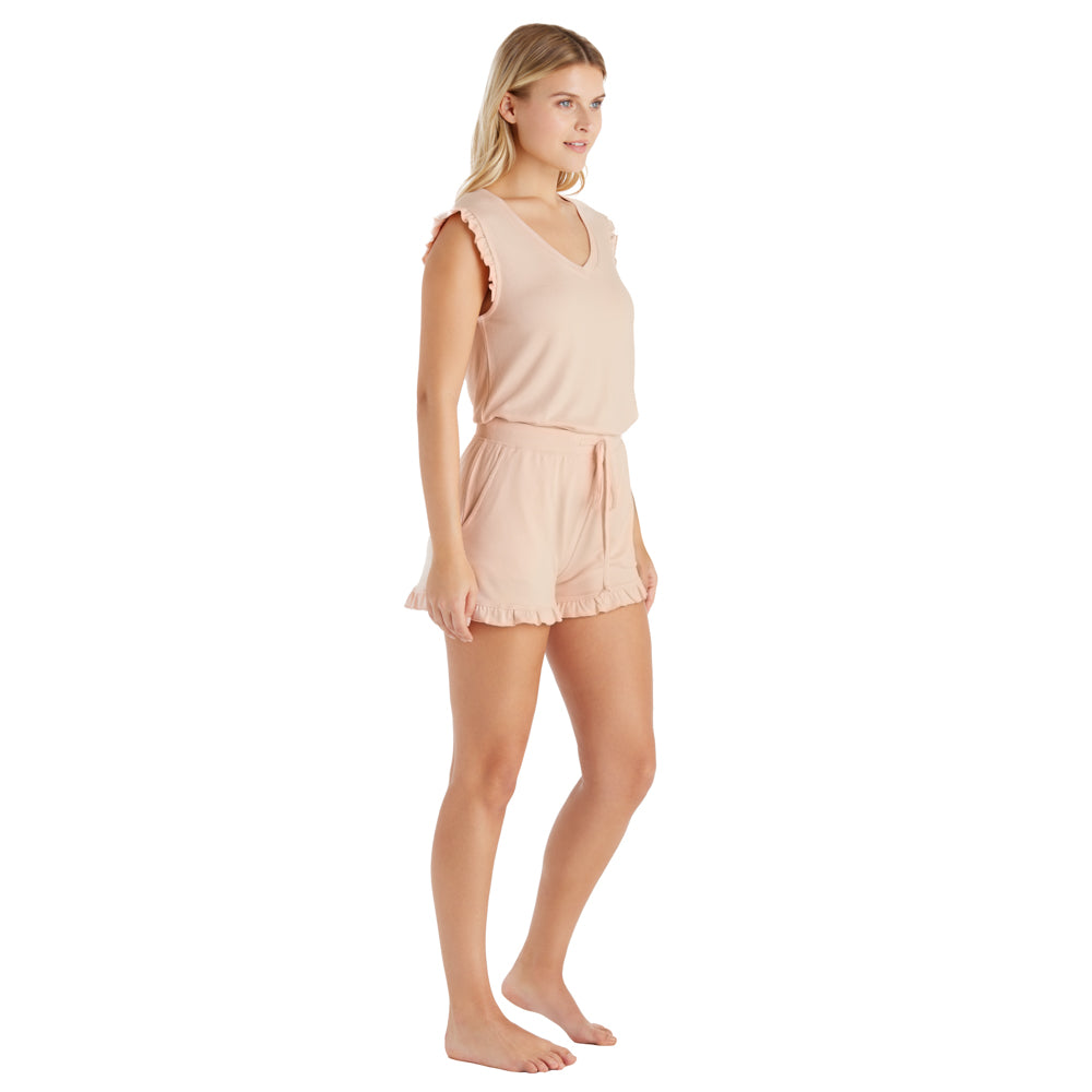 Dream Ruffle Top and Short Set Apricot