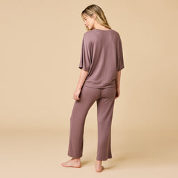 Dream Relaxed V-neck with Capri Lounge Set Dream Relaxed V-neck with Capri Lounge Set in Driftwood