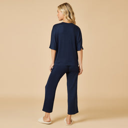 Dream Relaxed V-neck with Capri Lounge Set Dream Relaxed V-neck with Capri Lounge Set in Midnight