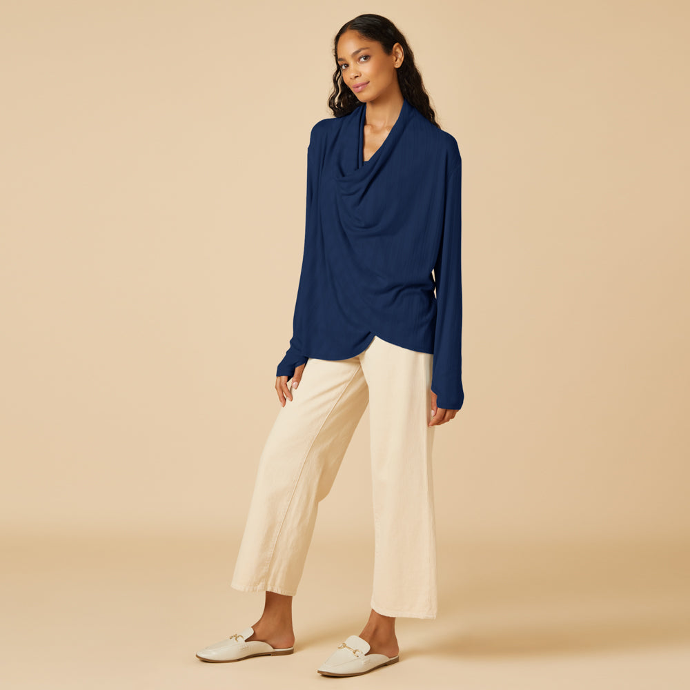 Pointelle Ballet Cardigan Pointelle Ballet Cardigan in Midnight