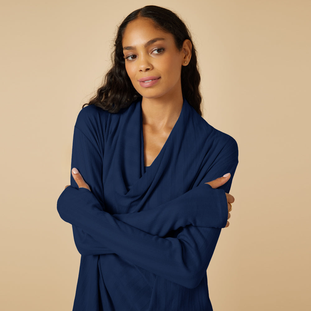 Pointelle Ballet Cardigan Pointelle Ballet Cardigan in Midnight