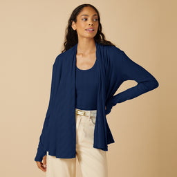 Pointelle Ballet Cardigan Pointelle Ballet Cardigan in Midnight