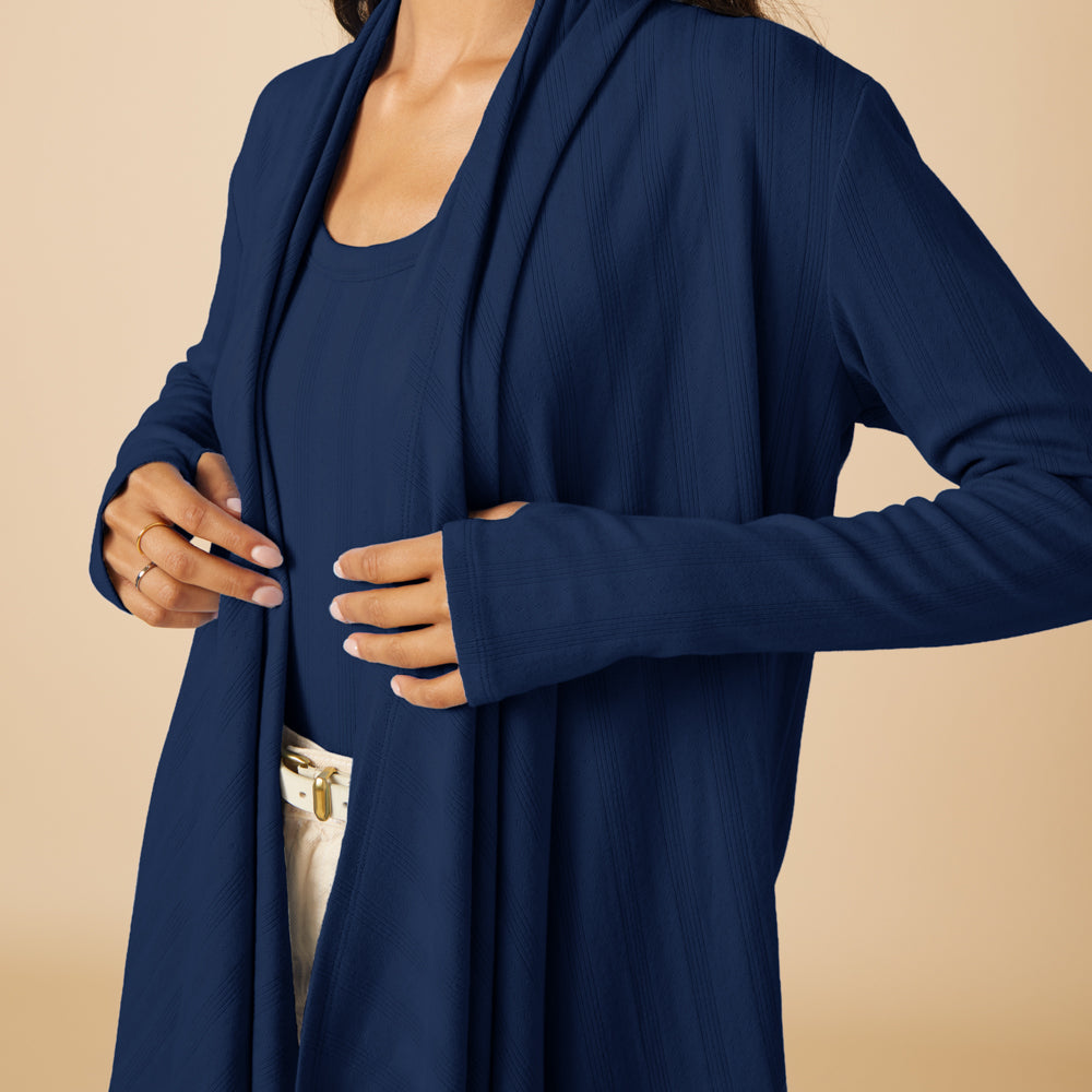 Pointelle Ballet Cardigan Pointelle Ballet Cardigan in Midnight
