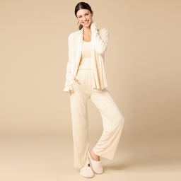 Pointelle Ballet Cardigan Pointelle Ballet Cardigan in Warm Sand