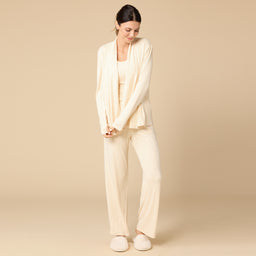 Pointelle Ballet Cardigan Pointelle Ballet Cardigan in Warm Sand