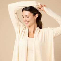 Pointelle Ballet Cardigan Pointelle Ballet Cardigan in Warm Sand