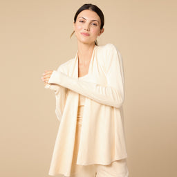 Pointelle Ballet Cardigan Pointelle Ballet Cardigan in Warm Sand