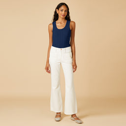 Pointelle Tank with Shelf Bra Pointelle Tank with Shelf Bra in Midnight