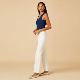 Pointelle Tank with Shelf Bra Pointelle Tank with Shelf Bra in Midnight