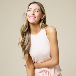 Rib Dream Racerback Short Set Rib Dream Racerback Short Set in Apricot