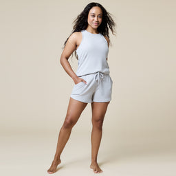 Rib Dream Racerback Short Set Rib Dream Racerback Short Set in Grey