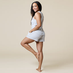 Rib Dream Racerback Short Set Rib Dream Racerback Short Set in Grey