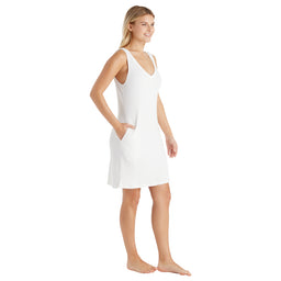 Rib Dream 34" Double V-Neck Lounge Dress Rib Dream 34" Double V-Neck Lounge Dress in Cloud