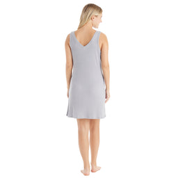 Rib Dream 34" Double V-Neck Lounge Dress Rib Dream 34" Double V-Neck Lounge Dress in Grey