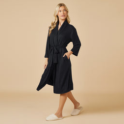 Dream Shawl Collar Robe Black