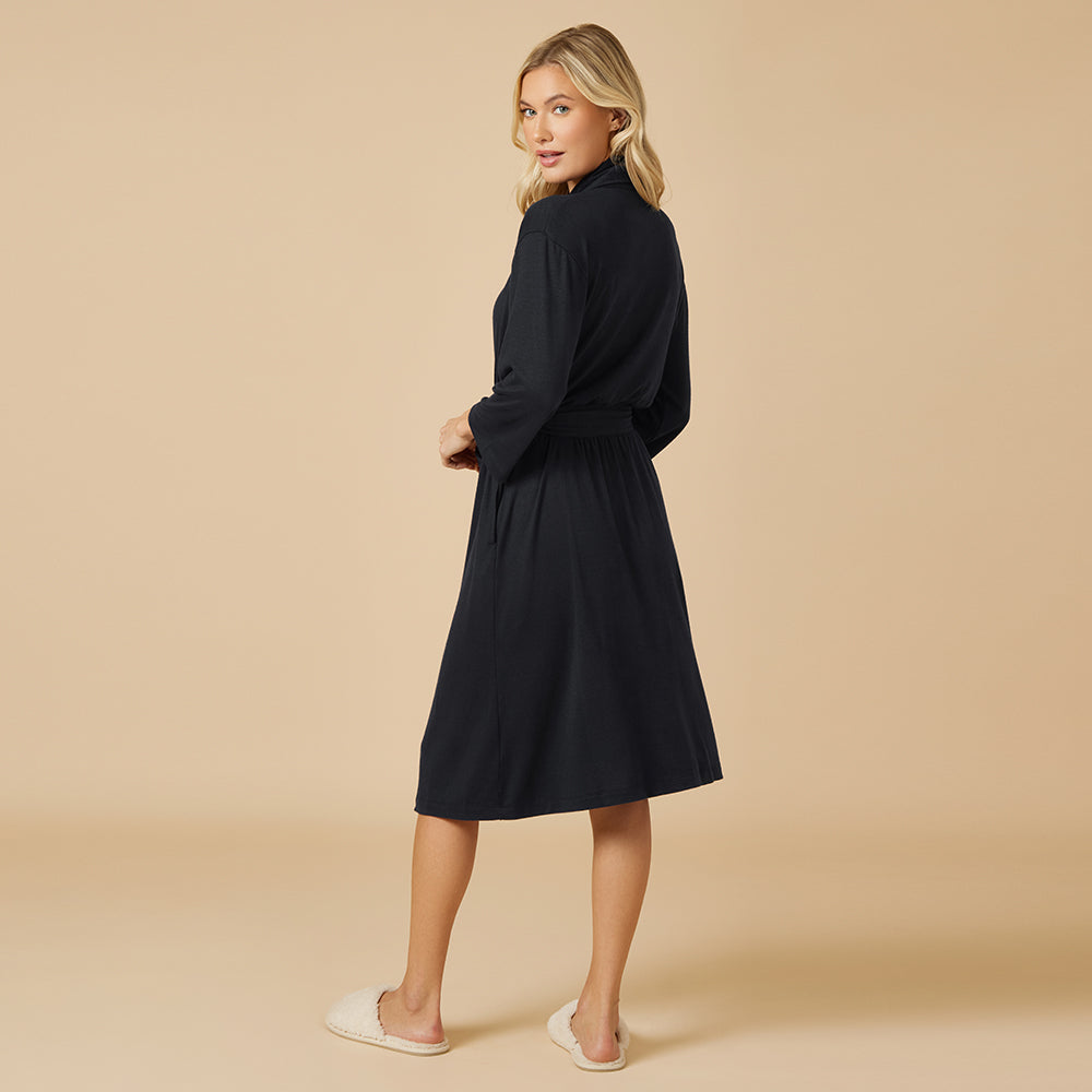 Dream Shawl Collar Robe Black