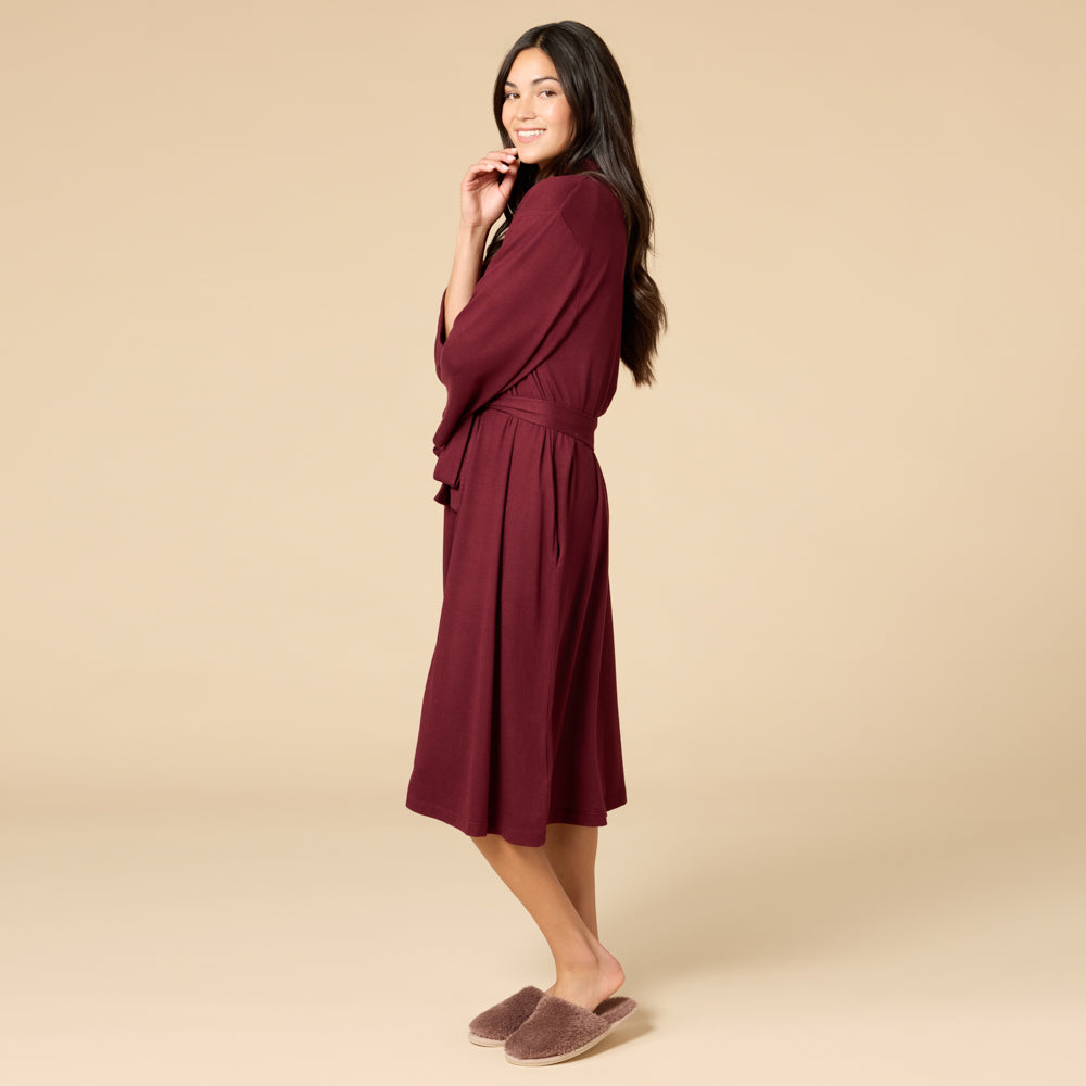 Dream Shawl Collar Robe Cherry Cola