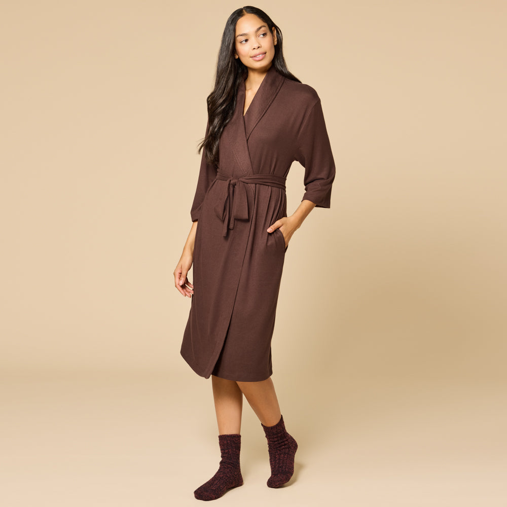 Dream Shawl Collar Robe Espresso