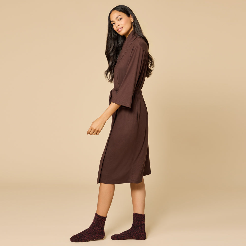 Dream Shawl Collar Robe Espresso