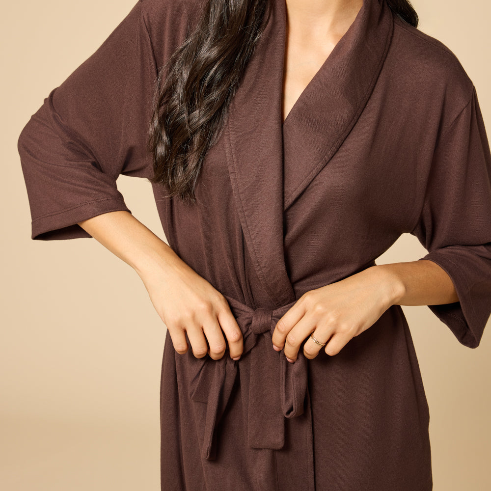 Dream Shawl Collar Robe Espresso