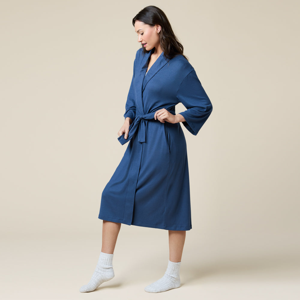Dream Shawl Collar Robe Indigo