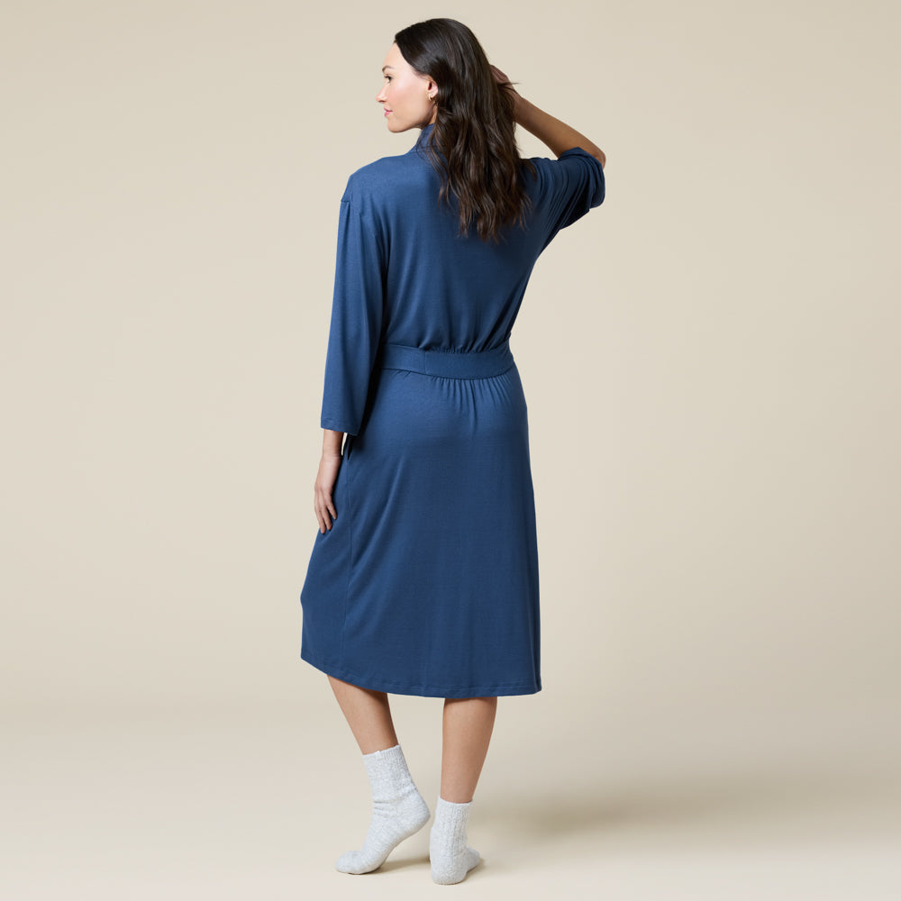 Dream Shawl Collar Robe Indigo