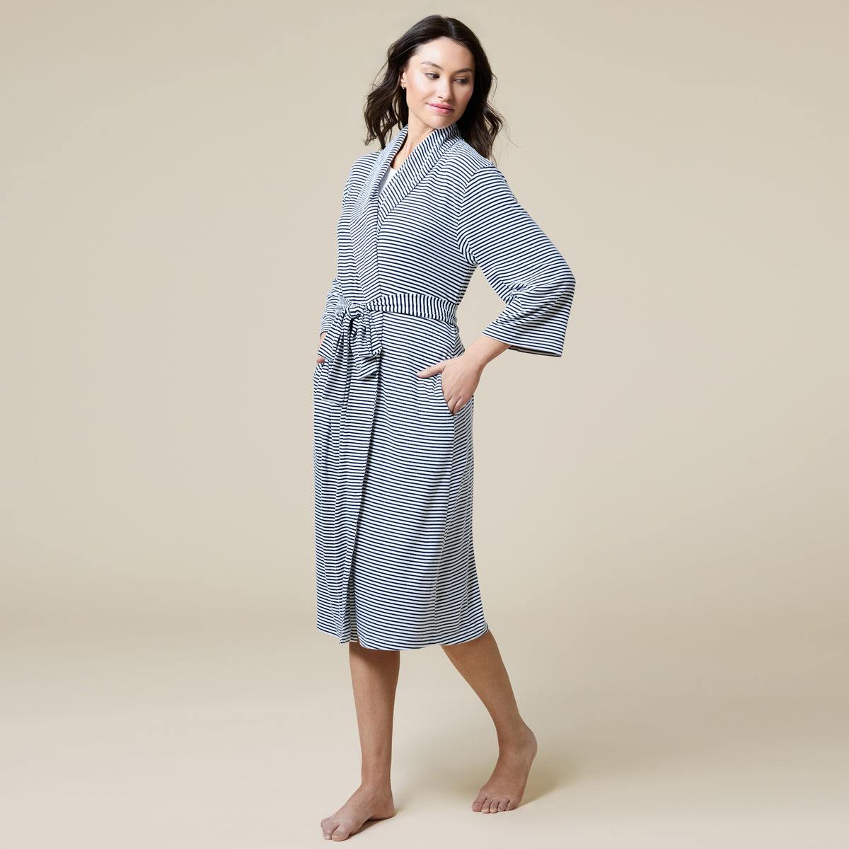 Dream Shawl Collar Robe Dream Shawl Collar Robe in Midnight Stripe